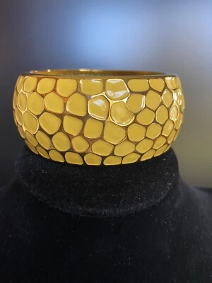 Brazalete Brazalete Joan Rivers Amarillo Dorado Esmalte - NUEVO Foto 1 de 4