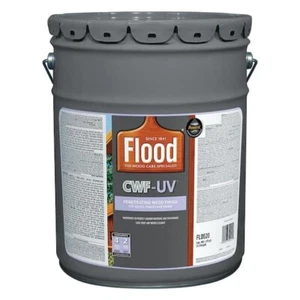 Flood Clear UV Based Exterior Wood Finish for Fences Decks Siding Stain 5 Gallon - Picture 1 of 6