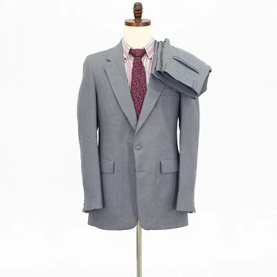 Levi's 40L 32 x 32 серый полный костюм в полоску 2B полиэстер - Изображение 1 из 4