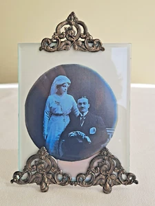 Antique bronze Picture FRAME. With easel. Circa 1900 probably French - Picture 1 of 13