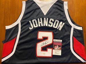 Joe Johnson Autographed/Signed Atlanta Hawks Custom Jersey JSA COA