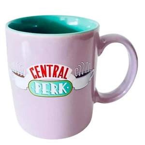 Friends Central Perk Coffee Mug Ceramic 11.5 oz Lavender & Teal Hot Tea Cup NEW - Picture 1 of 3