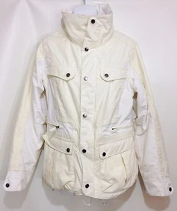 Chaqueta de esquí de snowboard B by Burton para mujer M Windsor blanca amarilla sal de roca - Imagen 1 de 10