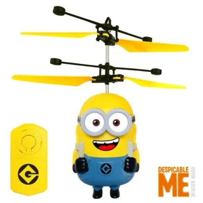 Minions Induction Hovering Safe Fall-proof Mini Helicopter Car Yellow Toys Kids - Image 1 of 4