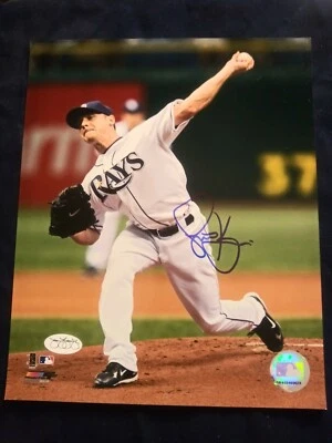Foto firmada por Scott Kazmir 8x10 JSA Tampa Bay Devil Rays autograbada brillante B Foto 1 de 2