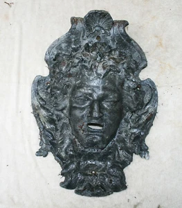 Wasserspeier Wandmaske Blei Barock - Picture 1 of 5
