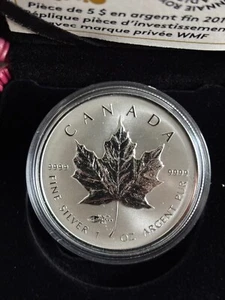 2014 Canada $5 1oz World Money Fair Berlin Privy Silver Maple Leaf Bullion coin - Picture 1 of 3