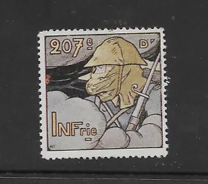 FRANCE 1914 DELANDRE MILITARY CINDERELLA INFANTERIE 207o. REGIMENT (WW755) **** - Picture 1 of 1