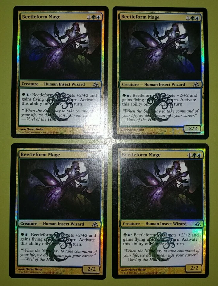 FOIL Beetleform Mage x4 Dragon's Maze 4x MTG Magic the Gathering - Image 1 of 1