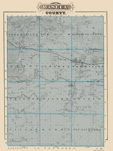 Historic County Map - Waseca County Minnesota  - Andreas 1874 - 23 x 30.61 - Picture 1 of 20
