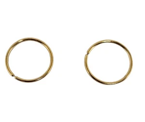 Anelli Naso Titanio Anodizzato su Acciaio Chirurgico 20GA - 0,8mm Lunghezza 3/8"(10mm) - Foto 1 di 2