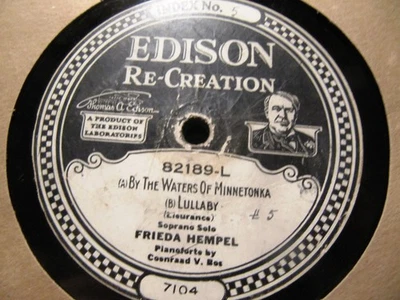 1920 Frieda Hempel DIXIE Kentucky BABE LULLABY Minnetonka EDISON DD 82189 78 Foto 1 de 2