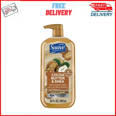 Suave Essentials Gentle Body Wash, Cocoa Butter & Shea, All Skin Types, 30 oz - Image 1 of 4
