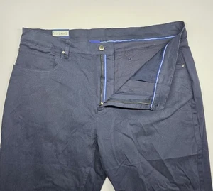 NWT Footjoy Mens Size 40x32 Sueded Cotton Twill 5 Pocket Navy Blue Chino Pant - Picture 1 of 11
