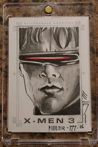 2006 Rittenhouse Marvel X-Men 3 SketchaFex Cyclops Hand-Drawn Sketch By Miller  - Picture 1 of 2