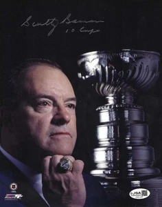 Autographed 8x10 SCOTTY BOWMAN "10 Cups" Montreal Canadiens JSA photo - w/COA - Picture 1 of 1