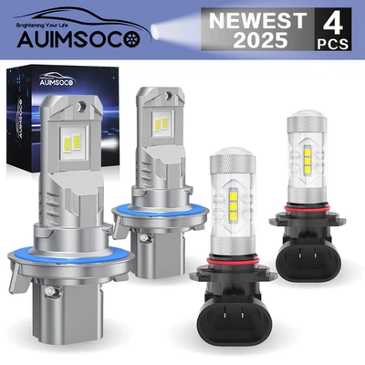 Combo de faros LED bombillas haz alto-bajo luz antiniebla para Mitsubishi Eclipse 2009-2012 Foto 1 de 4