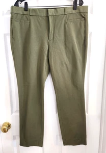 Banana Republic Women's Straight Leg Pants Sz 16 Olive Green Brand New with Tag - Picture 1 of 5
