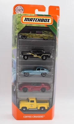 Matchbox Superfast 2018 5 Pack Coffee Cruisers, Cadillac Hearse, Jaguar, Viper - Immagine 1 di 2
