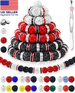 180 Stck. 10 mm Strass Perlen für Schmuckherstellung - Funkelnde Runde Kristall Ton Be - Bild 1 von 6