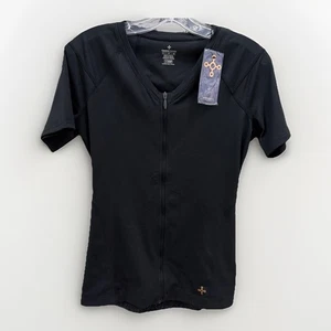 NWT Tommie Copper Black Short Sleeve Zip Compression Shirt Sz L + Zinc Athletic - Picture 1 of 7