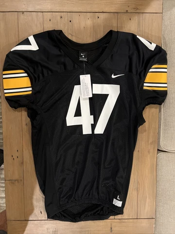 New Nike Iowa Hawkeyes Stock Vapor Pro Football Jersey Men's L #47 Black 908718 Cover