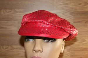 LA Cabbie Newsboy hat RED Unique 1970's to 80's Something Special SS Vintage - Picture 1 of 9
