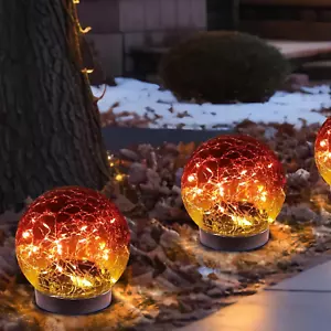 Solar Globe Lights Outdoor Waterproof-Solar Balls-Solar Garden Lights-Solar Orbs - Picture 1 of 12