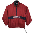 Vintage Reebok Athletic Dept Spell Out 1/2 Zip Pullover Anorak Jacket Mens Large