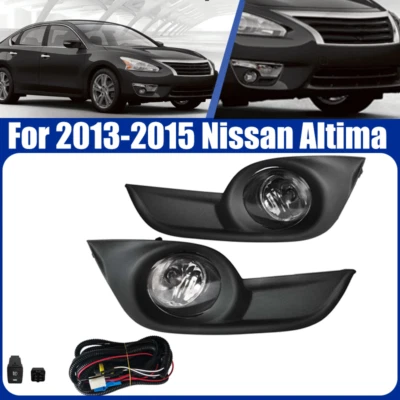 For 2013 2014 2015 Nissan Altima Fog Lights Kit W/Switch + Harness Left & Right - Image 1 of 4