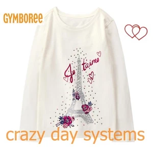 New Gymboree I Love You Tee Soft Jersey Tee T Shirt Paris 4, 5/6  Girls Long Sv - Picture 1 of 3