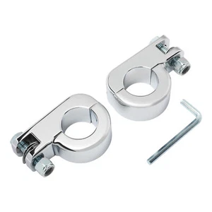 Abrazaderas universales de montaje de clavija de pie protectoras de motor de carretera de 1-1/4" aptas para Honda Yamaha - Imagen 1 de 11