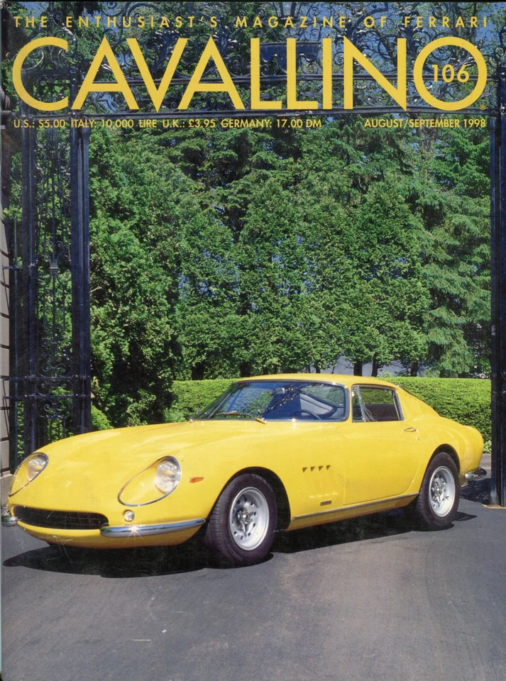 Revista Cavallino Ferrari Nº106 F333SP 275GTB 250 Europa GT Foto 1 de 1