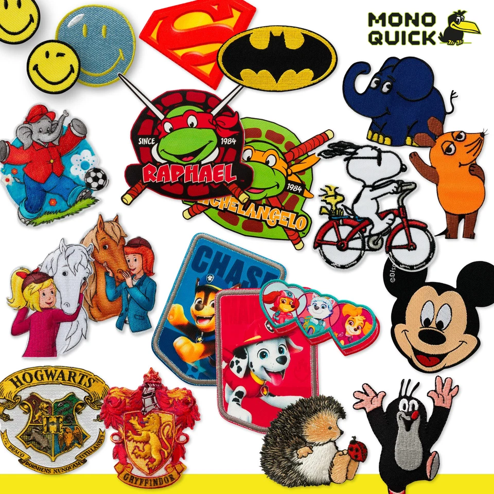 Mono-Quick Patches Aufbügler Applikationen Flicken Aufnäher Lizenzen TV Comic - Bild 1 von 1