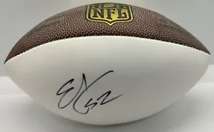 Edgerrin James Signed Mini Duke White Panel NFL Football HOF Indianapolis Colts - Picture 1 of 2