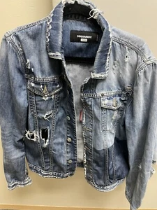 DSQUARED2 Men's Sz S Distressed Denim Jacket Italy - Picture 1 of 3