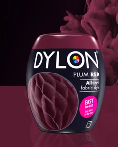 DYLON Fabric Machine Dye Pod PLUM RED 350g Cotton, Wool - Natural Fibres - Picture 1 of 1