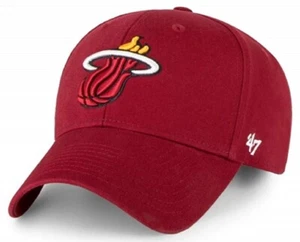 Miami Heat NBA '47 MVP Legend Red Structured Hat Cap Adult Men's Adjustable - Picture 1 of 2