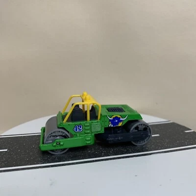 2002 Matchbox Build "N Bash Series Exclusive Road Roller Paver Green/Yellow NM - Image 1 of 4