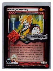 1x DBZ CCG ROJO ESTILO MASTERY 131 HOLO FOIL RARO CELL SAGA DRAGON BALL Z LIMITED - Imagen 1 de 1