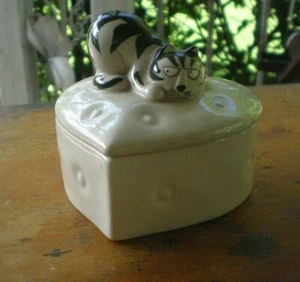 Takahashi Tom Katze handbemalt herzförmige Schmuckschatulle - Bild 1 von 5