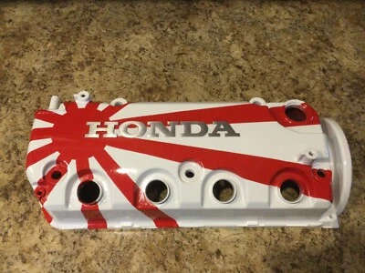 Honda Civic Valve Cover 1992-2000 16 Valve Vtec , D15 Del Sol Custom Rising Sun - Image 1 of 4