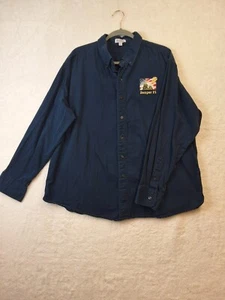 VTG Bradford Exchange button up Shirt Mens 2XL Honoring Marines Veteran America - Picture 1 of 7