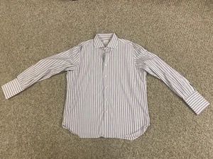 Isaia Napoli Button Down Shirt (18 US / 45 IT) - Neiman Marcus Italy - Picture 1 of 6