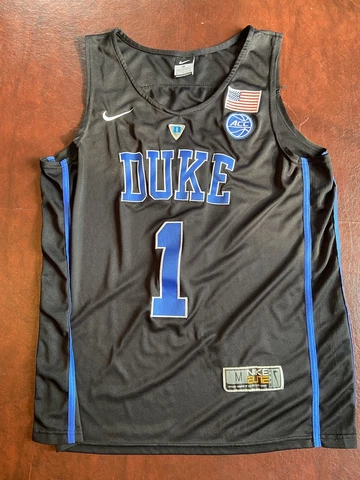Black #1 Duke Blue Devils Zion Williamson Jersey Nike Elite- Adult Medium Cover