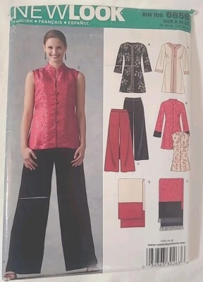 Simplicity New Look 6656 Uncut Sewing Pattern Top Pants Sash Size 10-22 - Image 1 of 4
