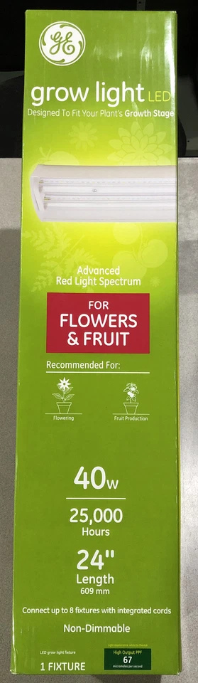 GE Lighting 93101227 40w Grow Light LED Advanced Red Spectrum Fixture