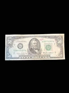 Circulated $50 Bill (Fifty Dollar Bill) - 1988 - Picture 1 of 2