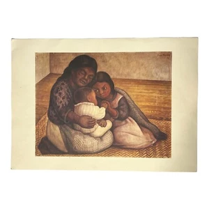 1986 Diego Rivera Reproduction “La Familia 1934” Lithograph By Banda Confia - Picture 1 of 2
