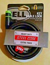 Bell Key Cable Bike Lock 8 Mm 6 FT Extra Thick Level 2 Security Steel Core E1